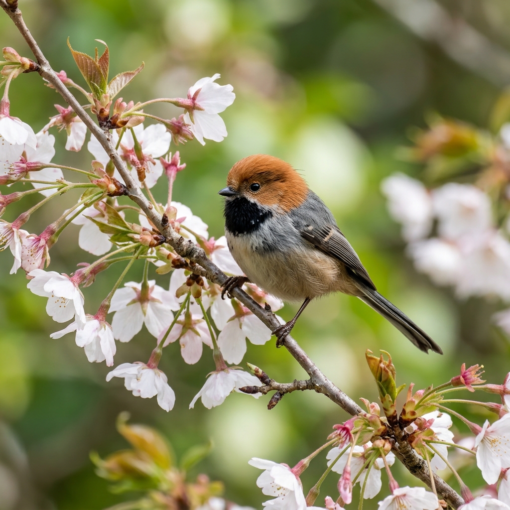 Black-throated Bushtit photo detail 2