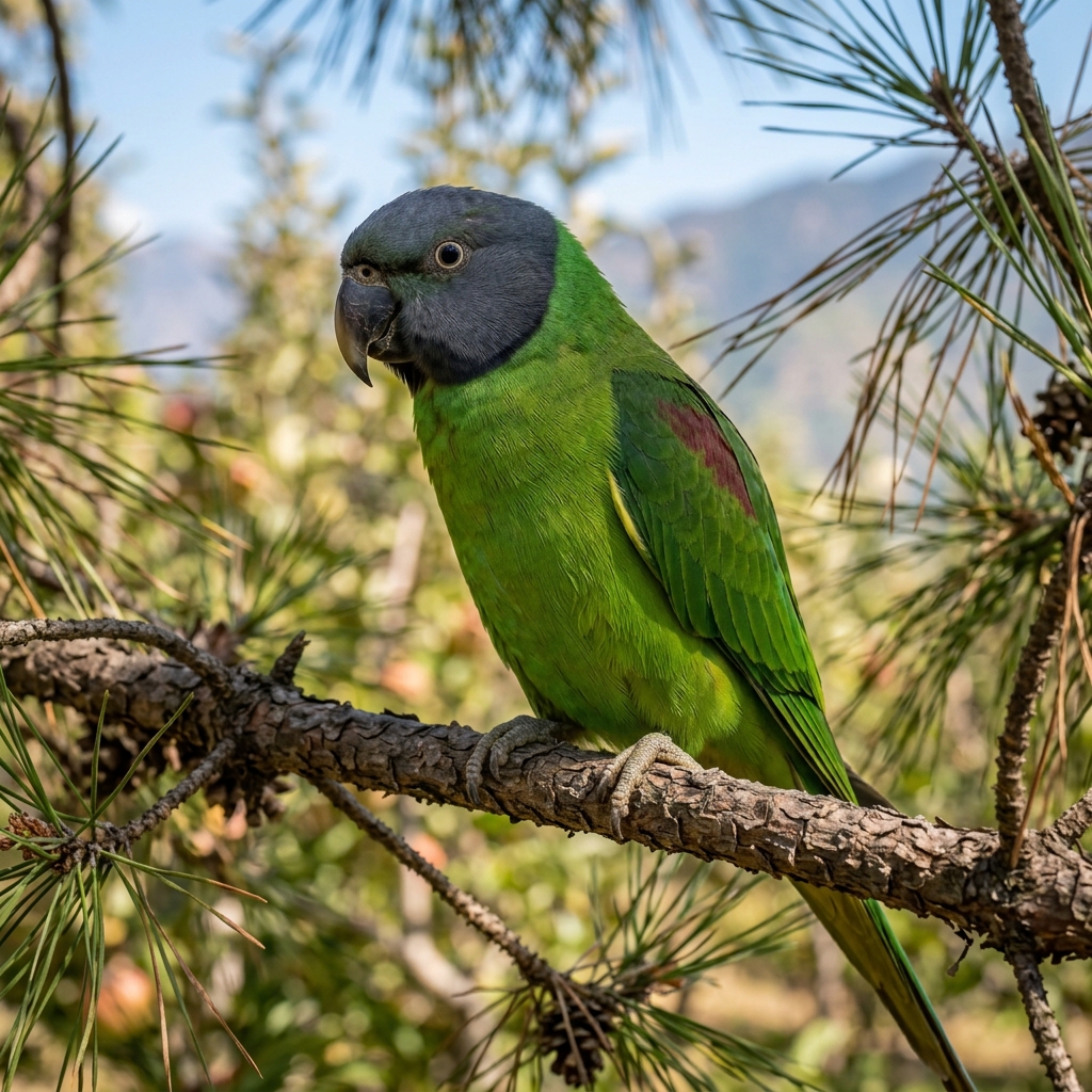 Slaty-headed Parakeet photo detail 2